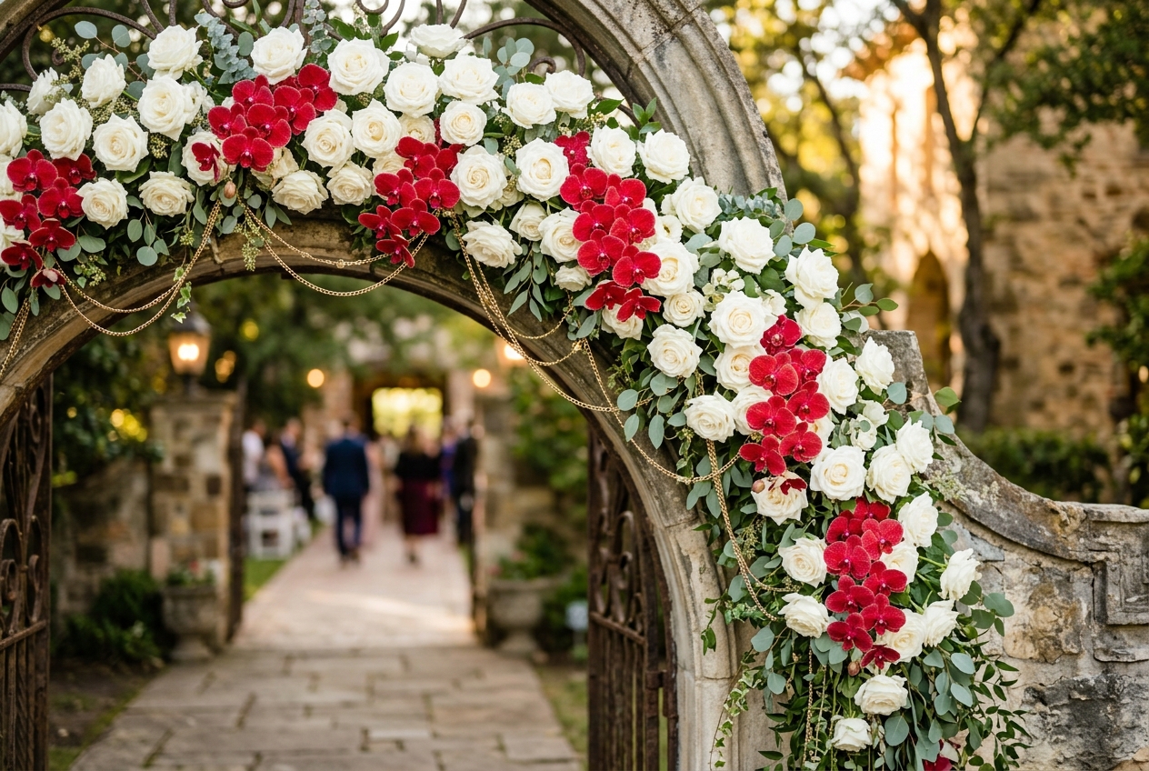 Exquisite Floral Backdrop Decor