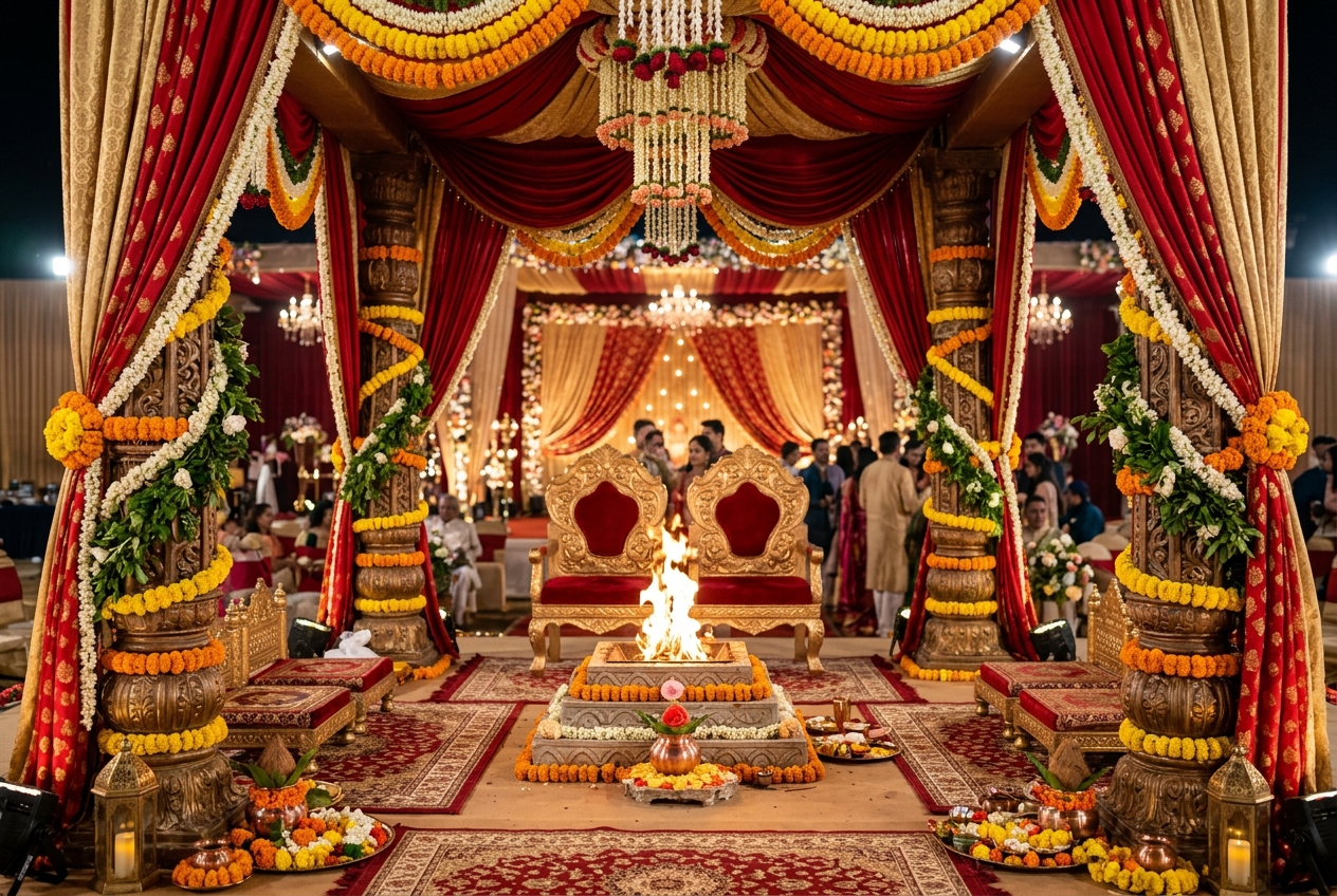 Luxury Mandap Decoration Setup by Laxmi Suppliers